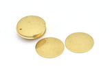 Brass Round Tag, 8 Raw Brass Round Stamping Blanks With 1 Hole (21x1mm) D0611