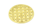 Brass Mandala Charm, 2 Raw Brass Textured Mandala Charms, Earrings, Pendants, Findings (37mm) V044