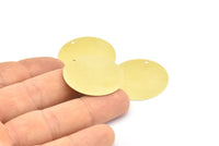 Brass Round Tag, 10 Raw Brass Stamping Blanks With 1 Hole, Charms, Findings (30mm) B0332