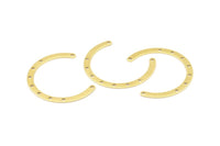 Brass Geometric Connector, 12 Raw Brass Geometric Connectors With 9 Holes, Findings (34x3x0.80mm) B0344
