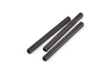 Black Tube Beads, 24 Oxidized Brass Black Square Tubes (40x3x3mm) Sq01 Brc284 S876
