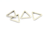 Gümüş Üçgen Charm - 6 Antik Gümüş Kaplama Pirinç Üçgen (19x2mm) D0016 H0640