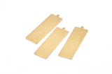 Brass Necklace Bar, 8 Raw Brass Rectangle Stamping Blanks With 1 Loop, Earrings, Pendants, Charms (36x11x1mm) D0699