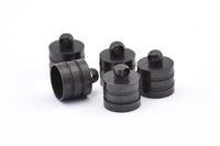 Black End Cap, 8 Oxidized Black Brass End Cap , Cord Tip, (9mm) Cord End - (11.5x10mm) - Cap 5 A0781 B0023 H0689 S897