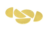 Half Moon Charm, 10 Raw Brass Semi Circle Blanks With 1 Hole (30x15x0.80mm) B0136