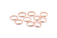 Rose Gold Spacer Beads, 12 Rose Gold Plated Brass Spacer Beads (10-11mm) A0234