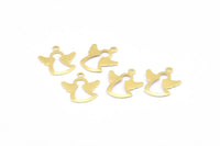 Brass Ghost Charm, 24 Raw Brass Ghost Charms With 1 Loop (15x13x0.4mm) A0243
