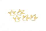 Brass Ghost Charm, 24 Raw Brass Ghost Charms With 1 Loop (15x13x0.4mm) A0243