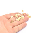 Tiny Triangle Charm, 150 Raw Brass Tiny Triangle Charms With 1 Hole, Earrings, Findings (9x8x0.80mm) D0738