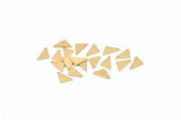 Tiny Triangle Charm, 150 Raw Brass Tiny Triangle Charms With 1 Hole, Earrings, Findings (9x8x0.80mm) D0738