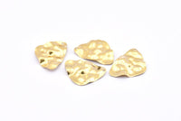 Brass Irregular Charm, 12 Raw Brass Irregular Shaped Charms With 1 Hole, Earrings, Pendants, Findings (30x22x0.80mm) D0691