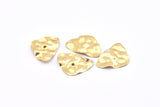 Brass Irregular Charm, 12 Raw Brass Irregular Shaped Charms With 1 Hole, Earrings, Pendants, Findings (30x22x0.80mm) D0691