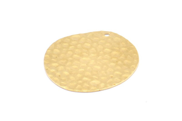 Brass Round Charm, 8 Raw Brass Textured Round Stamping Blanks With 1 Hole, Earrings, Pendants, Findings (29x28x0.60mm) D0826