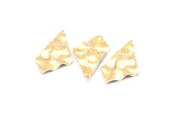 Brass Diamond Charm, 12 Raw Brass Diamond Charms With 1 Hole, Earrings, Findings (37x23x0.60mm) D0713