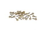 Screw Eye Pin, 100 Antique Brass Screw Hook Eye Pins (10x5mm) A1060