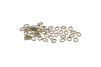 Oval Jump Ring, 250 Antique Brass Oval Jump Rings (6x5x0.8mm) A1049