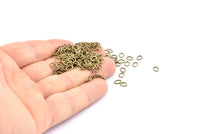 Oval Jump Ring, 250 Antique Brass Oval Jump Rings (5x4x0.7mm) A1056