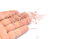 Rose Gold Pin, 100 Rose Gold Tone Brass Ball Head Pins (35x2x0.6mm) A1066