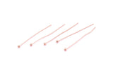 Rose Gold Pin, 100 Rose Gold Tone Brass Ball Head Pins (35x2x0.6mm) A1066