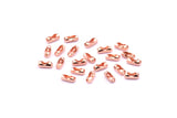 Ball Chain Connector, 100 Rose Gold Tone Brass Ball Chain Connector Clasps For 1.2mm To 1.5mm Ball Chain, Findings (6x2mm) A1085