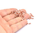 Ball Chain Connector, 100 Rose Gold Tone Brass Ball Chain Connector Clasps For 1.2mm To 1.5mm Ball Chain, Findings (6x2mm) A1085