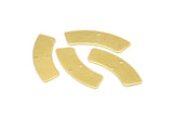 Brass Rectangle Bar, 24 Raw Brass Rectangle Bars With 2 Holes (28x8x0.80mm) D0584