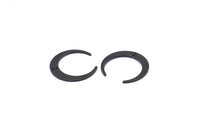 Black Moon Charms, 4 Oxidized Black Brass Crescent Moon Charms With 2 Holes, Pendants, Earrings, Findings (27x26x5x1mm) D0610 S882