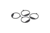 Black Round Charm, 12 Oxidized Black Brass Round Charms With 1 Loop, Pendants, Earrings, Findings (22x0.7mm) BS 2191 S883