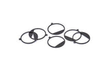 Black Round Charm, 12 Oxidized Black Brass Round Charms With 1 Loop, Pendants, Earrings, Findings (22x0.7mm) BS 2191 S883