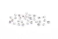 Silver Chain Connector, 250 Silver Tone Brass Ball Chain Connector Clasps (1mm-1.2mm) A1097