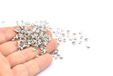 Silver Chain Connector, 250 Silver Tone Brass Ball Chain Connector Clasps (1mm-1.2mm) A1097