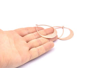 Rose Gold Drop, 2 Rose Gold Plated Brass Textured Drop Shaped Charms With 1 Loop, Earrings, Pendants (49x36x0.8mm) D0607
