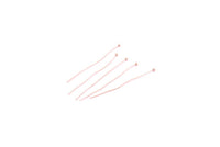 Rose Gold Pin, 50 Rose Gold Tone Brass Ball Head Pins (50x2x0.6mm) A1108