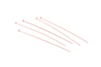 Rose Gold Pin, 100 Rose Gold Tone Brass Ball Head Pins (50x0.6mm) A1109
