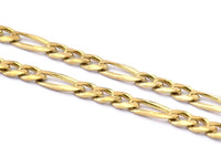 Brass Soldered Chain, Raw Brass Soldered Necklace Chain 18 Inches (5x14x5x7mm)  Z133