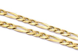 Brass Soldered Chain, Raw Brass Soldered Necklace Chain 18 Inches (5x14x5x7mm)  Z133