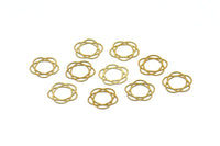 Brass Orbit Connector, 100 Raw Brass Orbit Connectors, Charms, Earrings, Findings (11mm) D0657
