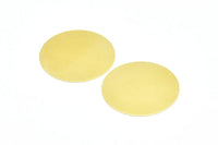 Brass Round Tag, 10 Raw Brass Stamping Blanks, Charms, Findings (30mm) B0336