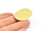 Brass Round Tag, 10 Raw Brass Stamping Blanks, Charms, Findings (30mm) B0336