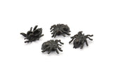 Black Spider Pendant, 6 Oxidized Black Brass Spider Bracelet Finding, Pendants, Necklace Findings (14x13mm) N0353 S910