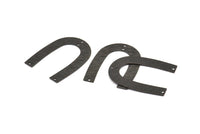 Black Geometric Charm, 8 Oxidized Black Brass Textured U Shaped Pendants With 4 Holes, Charms, Findings (35x27x0.50mm) D0577 S915