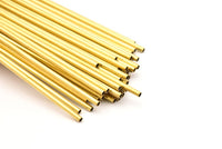 3mm Brass Tubes Customize Size - 24 Raw Brass Tube Beads - 100mm-150mm-200mm-250mm-300mm-350mm