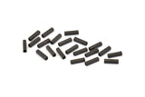 Black Spacer Bead, 100 Oxidized Black Brass Square Shaped Tube Beads, Charms, Findings (8x2mm) Brs 1404 A0717 S927