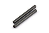 Black Tube Bead, 6 Oxidized Brass Black Tube Beads (5x50mm) BS 2007 S864