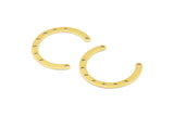 Brass Geometric Connector, 24 Raw Brass Geometric Connectors With 9 Holes, Findings (28x3x0.80mm) B0343
