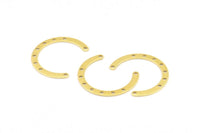 Brass Geometric Connector, 24 Raw Brass Geometric Connectors With 9 Holes, Findings (28x3x0.80mm) B0343