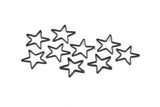 Black Star Connector, 50 Oxidized Brass Black Star Connector (14mm) Bs 1168 S875