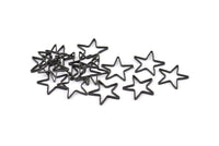 Black Star Connector, 50 Oxidized Brass Black Star Connector (14mm) Bs 1168 S875