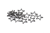 Black Star Connector, 50 Oxidized Brass Black Star Connector (14mm) Bs 1168 S875