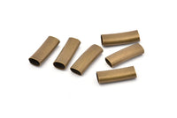 Oval Noodle Tubes, 12 Antique Brass Oval Noodle Tubes (21x7x4mm) Brc310